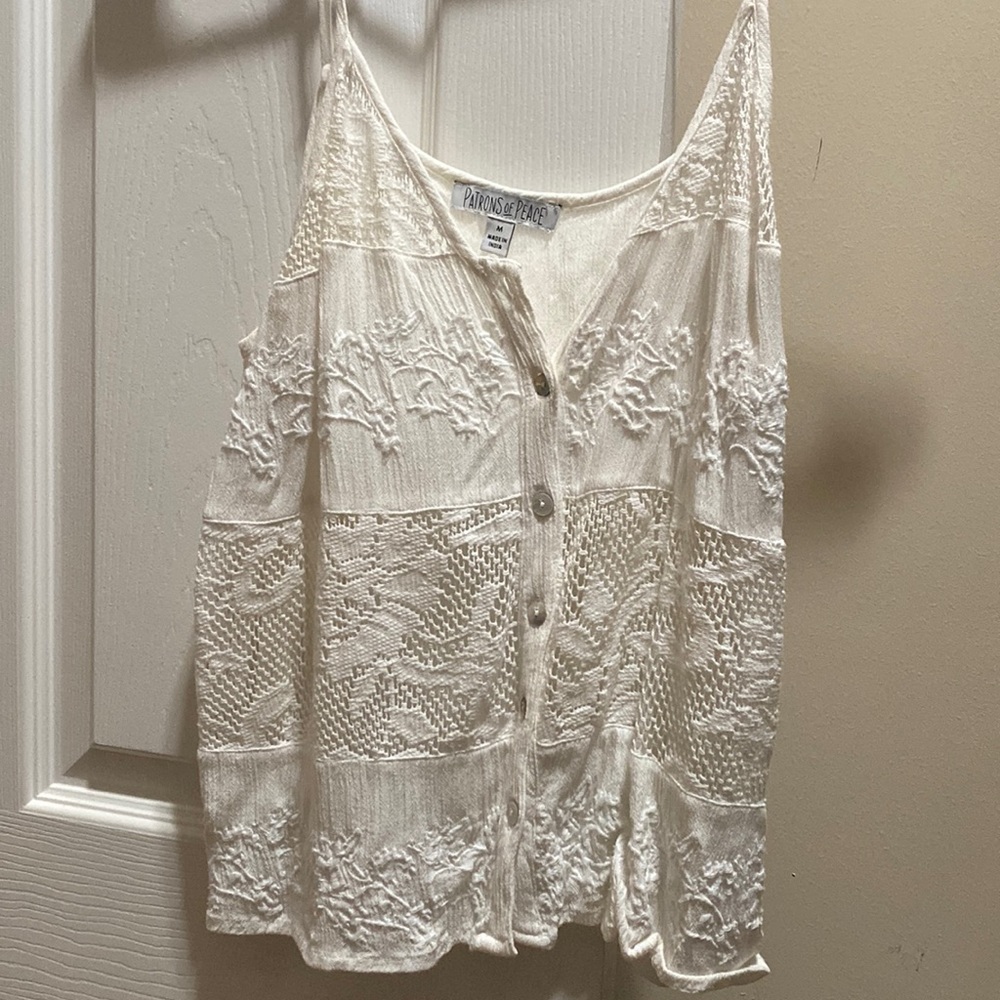 White Lace Tank